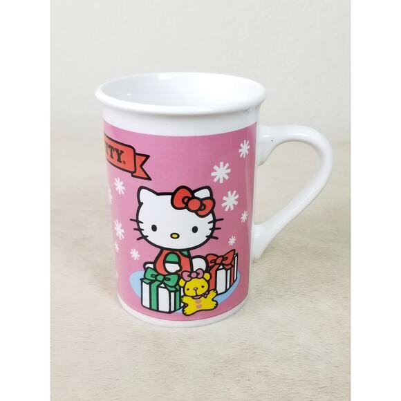 Hello Kitty Sanrio Coffee Mug Teacup 10oz Ceramic Pink 4 1/4" Year 2013 Vintage - Picture 2 of 16